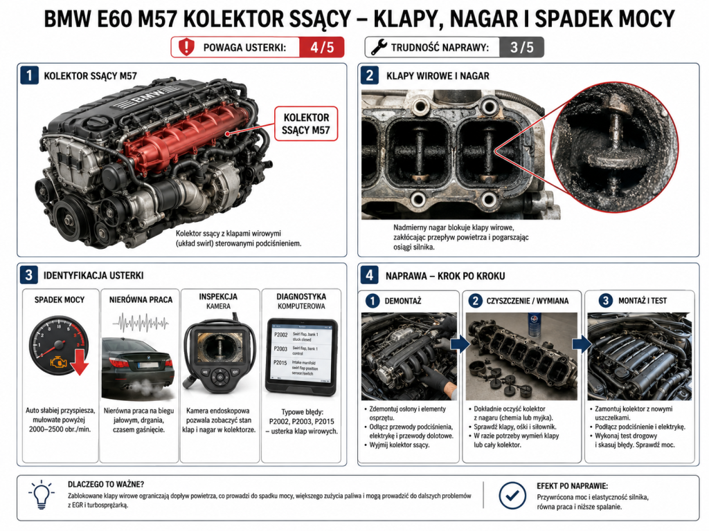 Bmw E60 M57 Kolektor Ssacy Klapy Nagar