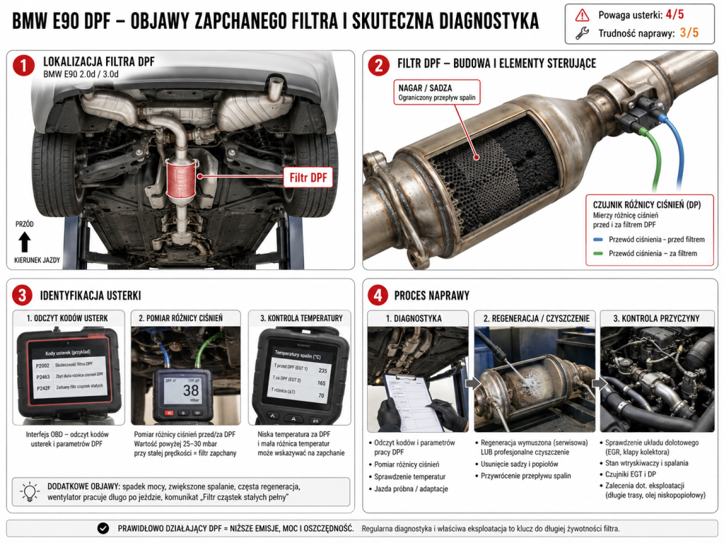 Bmw E90 DPF Objawy Zapchany Filtr