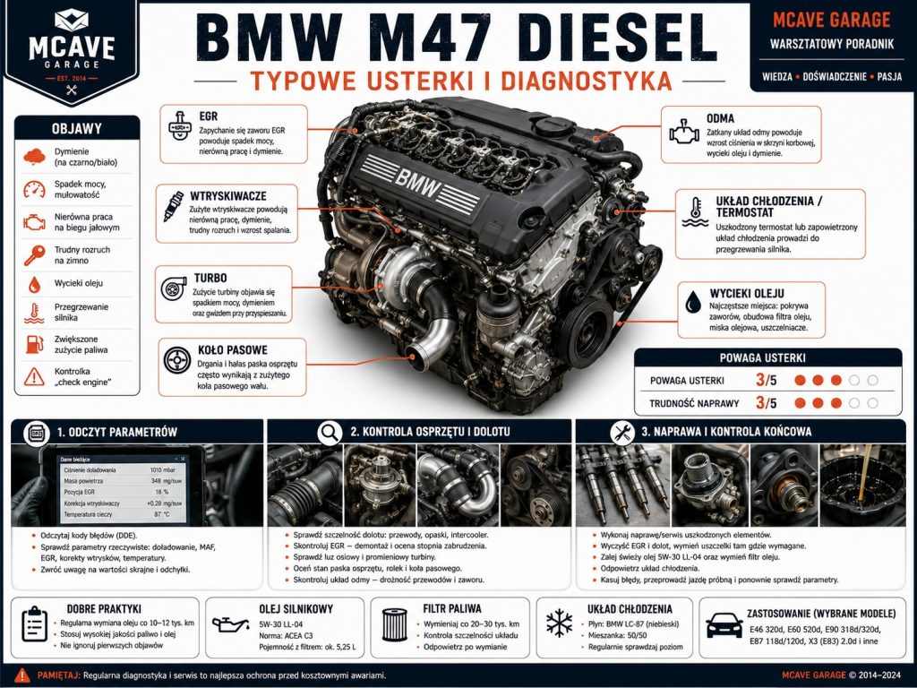 Bmw M47 Odma Olej w Dolocie i Dymienie