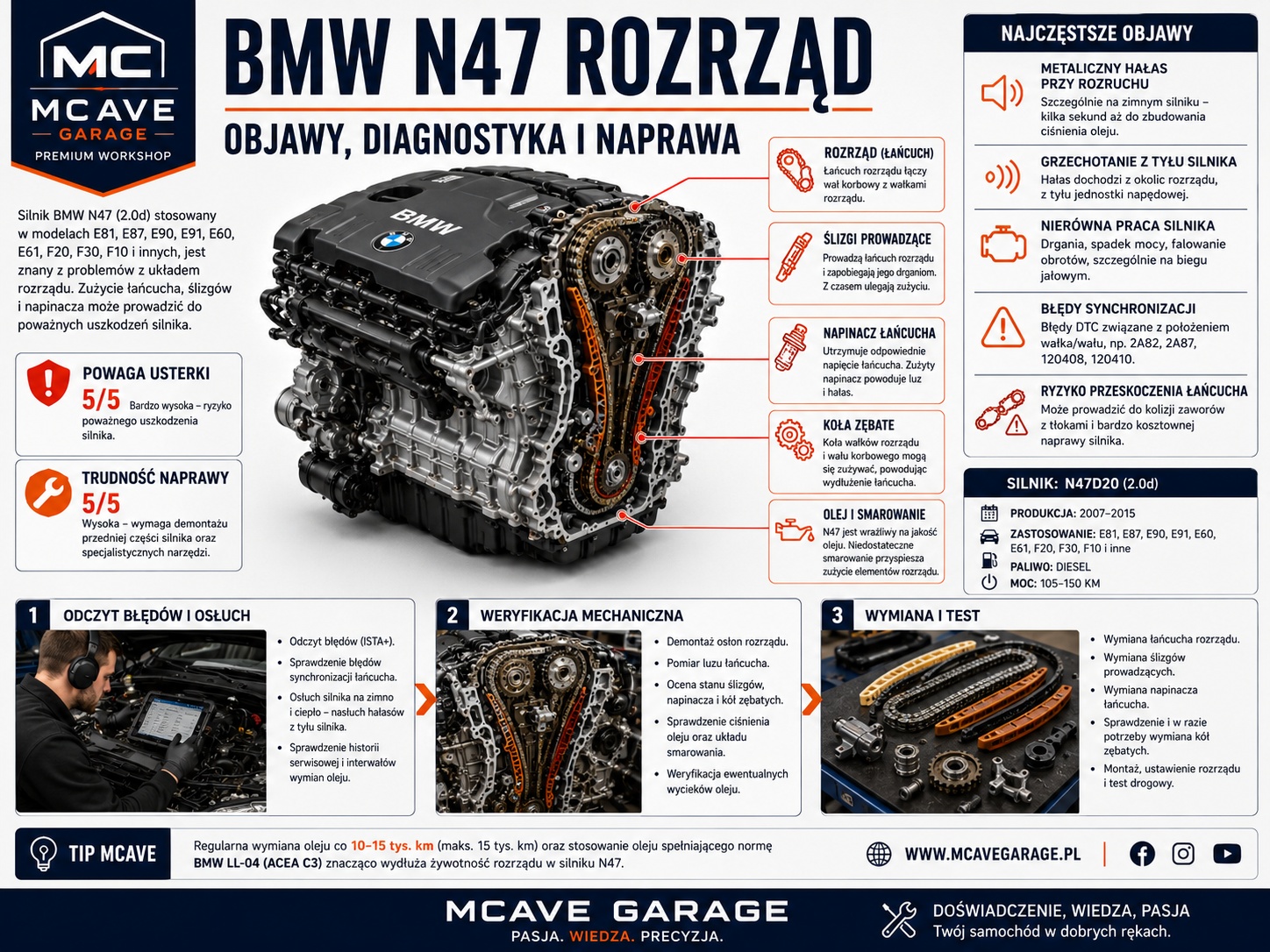 BMW N47 ciśnienie paliwa – pompa, regulator czy wtryski?